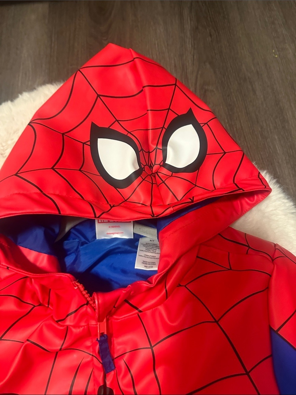 Marvel Spider-Man Hooded Rain Jacket 6/7 - Picture 4 of 5